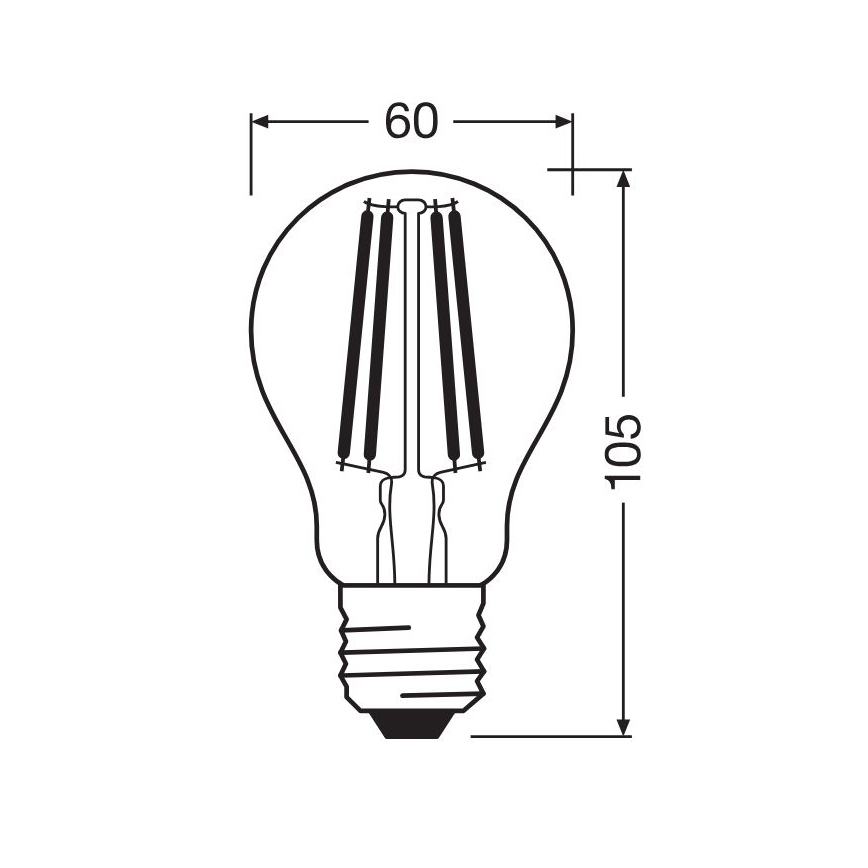 LED elektros lemputė FILAMENT A100 E27/11W/230V 4000K - Osram