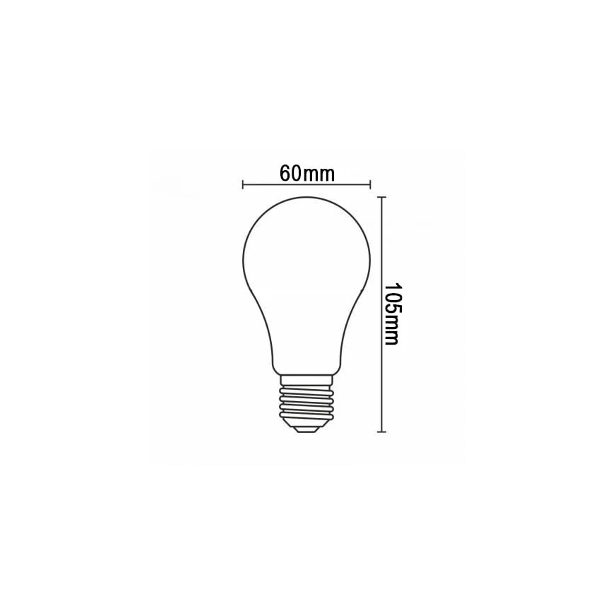 LED elektros lemputė FILAMENT A60 E27/12W/230V 3000K