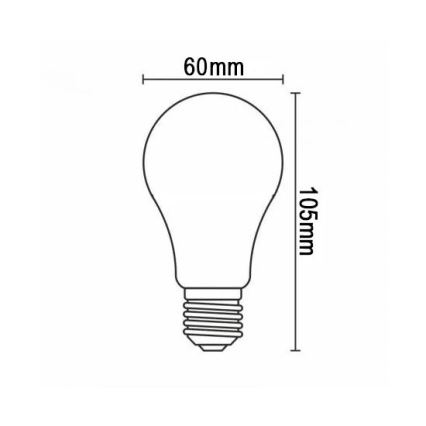 LED elektros lemputė FILAMENT A60 E27/12W/230V 330° 3000K