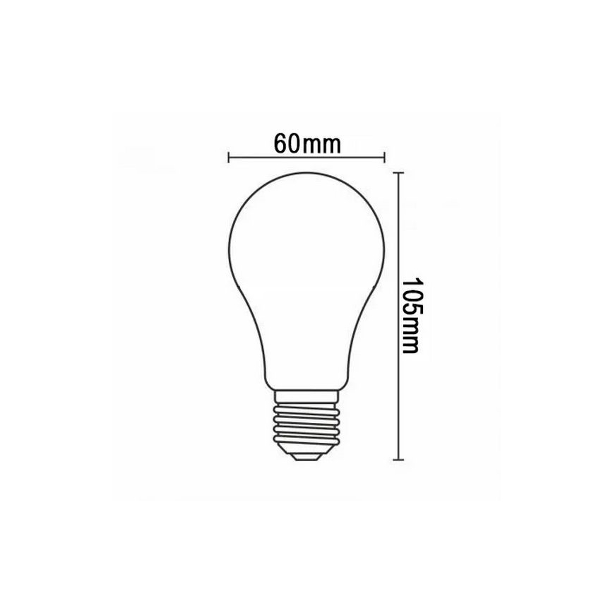 LED elektros lemputė FILAMENT A60 E27/12W/230V 330° 4000K
