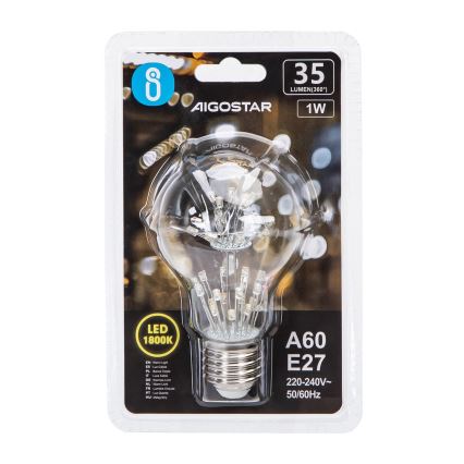 LED elektros lemputė FILAMENT A60 E27/1W/230V 1800K - Aigostar