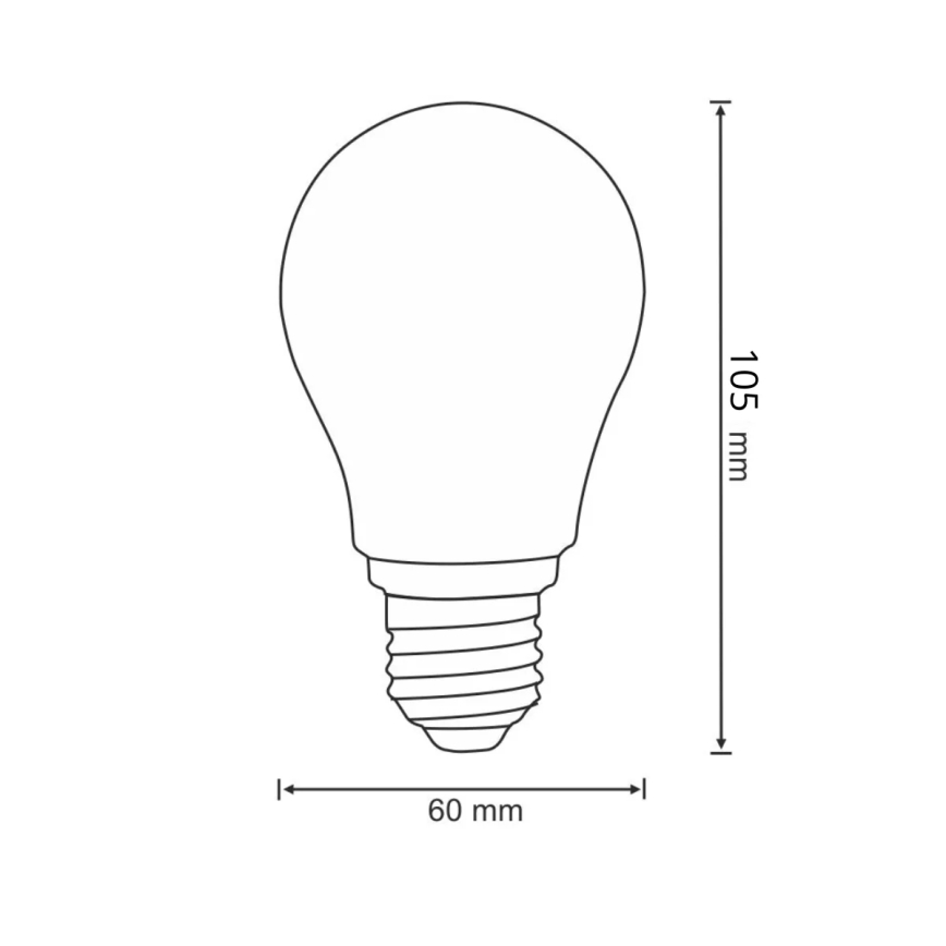 LED elektros lemputė FILAMENT A60 E27/6W/230V 3000K