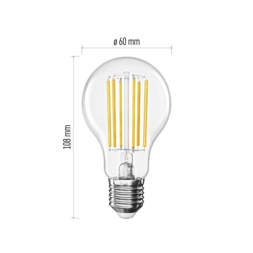 LED elektros lemputė FILAMENT A60 E27/7,2W/230V 2700K
