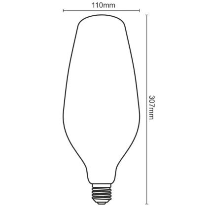 LED elektros lemputė FILAMENT BUMPED VINTAGE BT110 E27/4W/230V 2000K