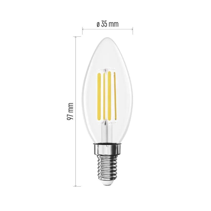 LED elektros lemputė FILAMENT E14/3,8W/230V 4000K