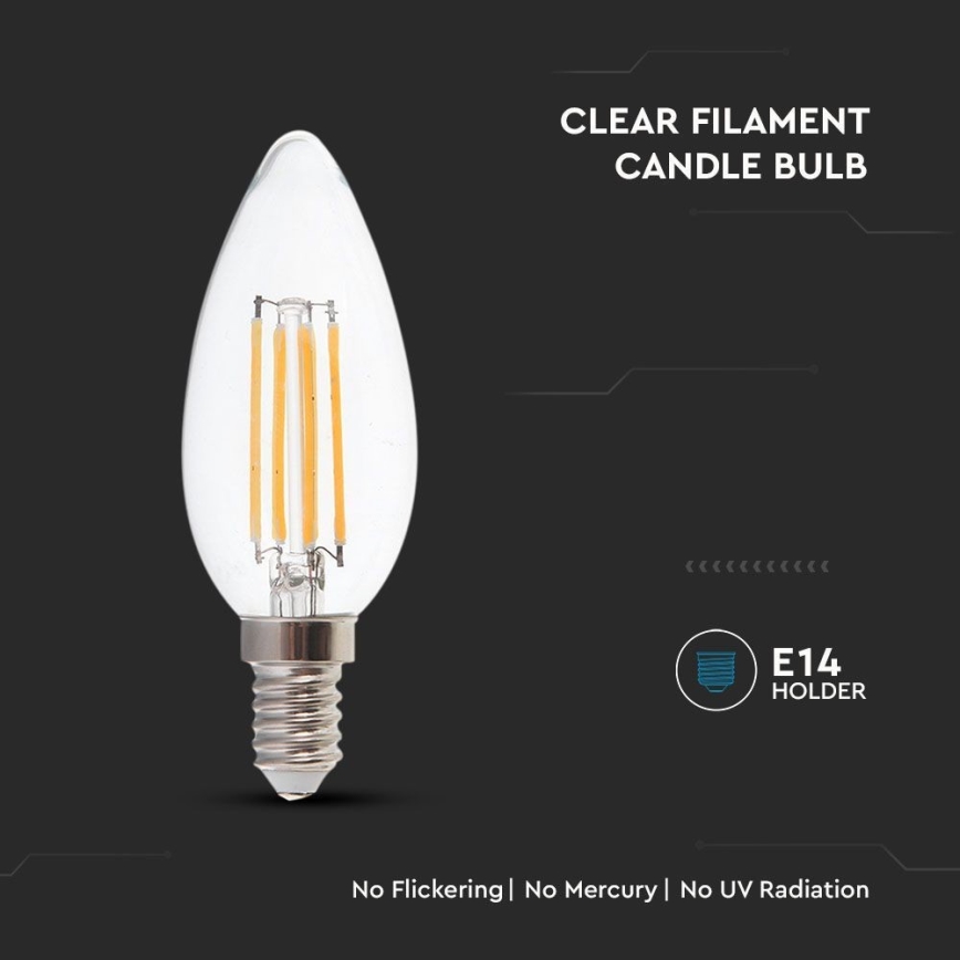 LED elektros lemputė FILAMENT E14/4W/230V 3000K