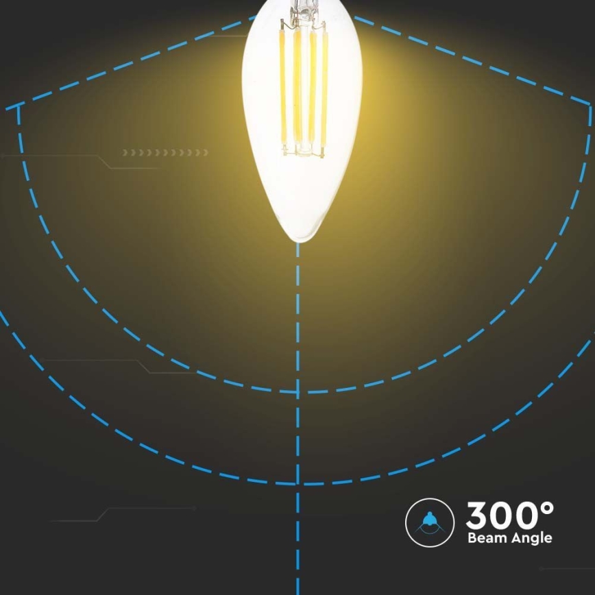 LED elektros lemputė FILAMENT E14/5,5W/230V 3000K