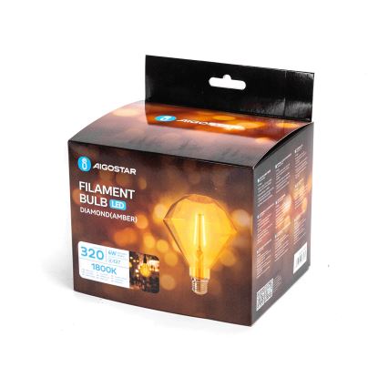 LED elektros lemputė FILAMENT E27/4W/230V 1800K diamant - Aigostar