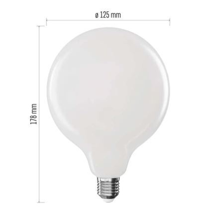 LED elektros lemputė FILAMENT G125 E27/18W/230V 2700K