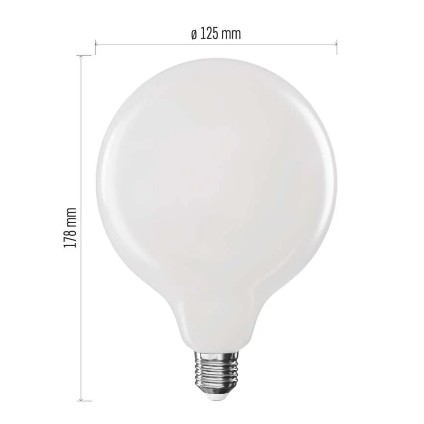 LED elektros lemputė FILAMENT G125 E27/18W/230V 2700K