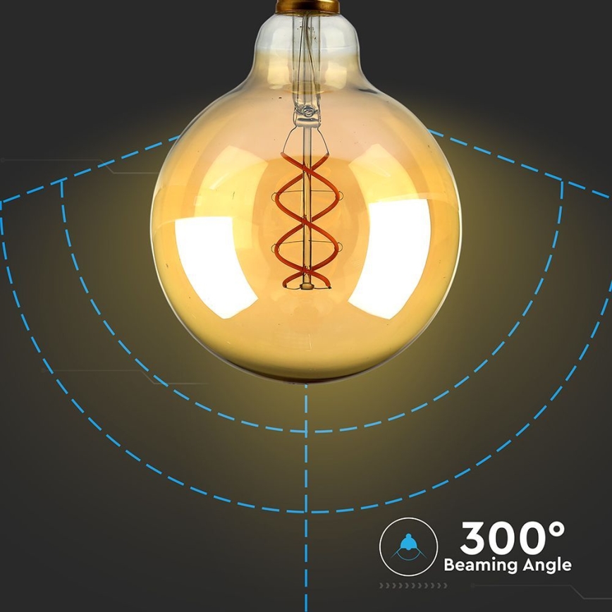 LED elektros lemputė FILAMENT G125 E27/5W/230V 1800K