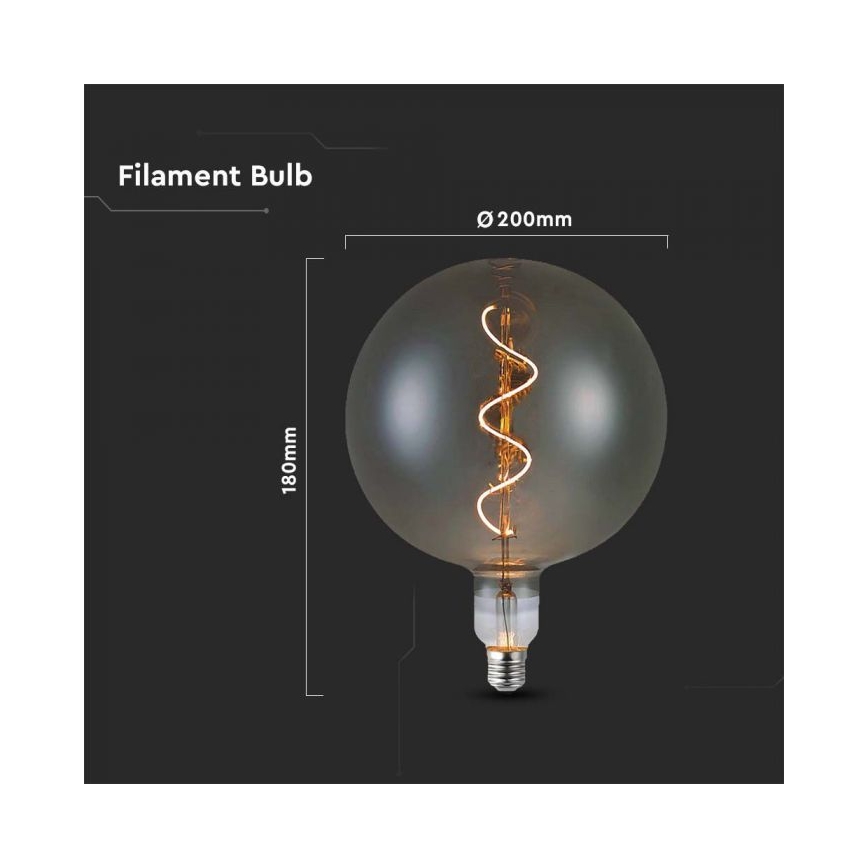 LED elektros lemputė FILAMENT G200 E27/4W/230V 2700K