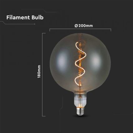 LED elektros lemputė FILAMENT G200 E27/4W/230V 2700K