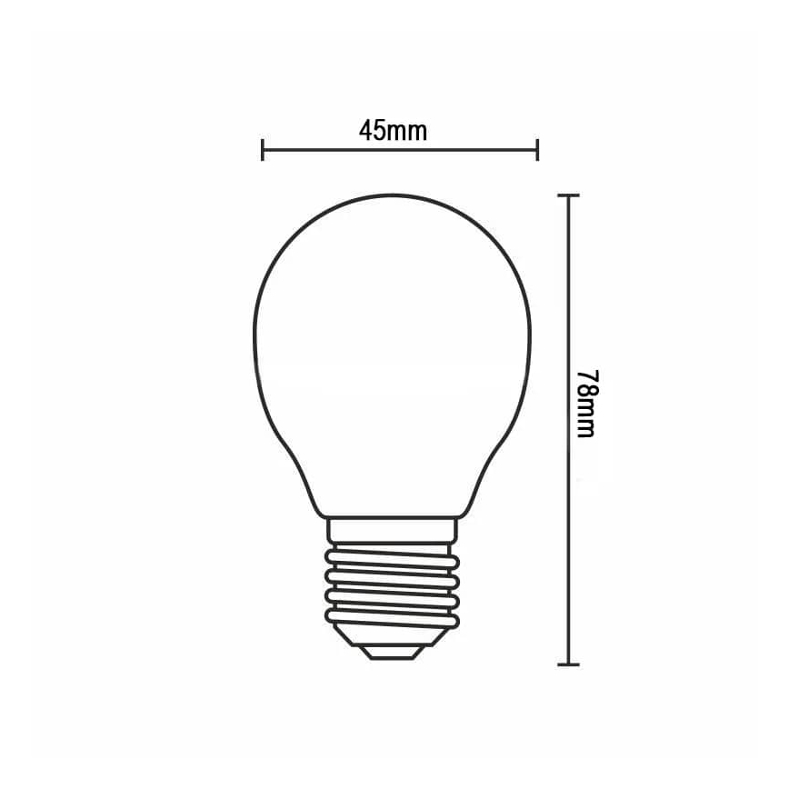 LED elektros lemputė FILAMENT G45 E14/4W/230V 3000K