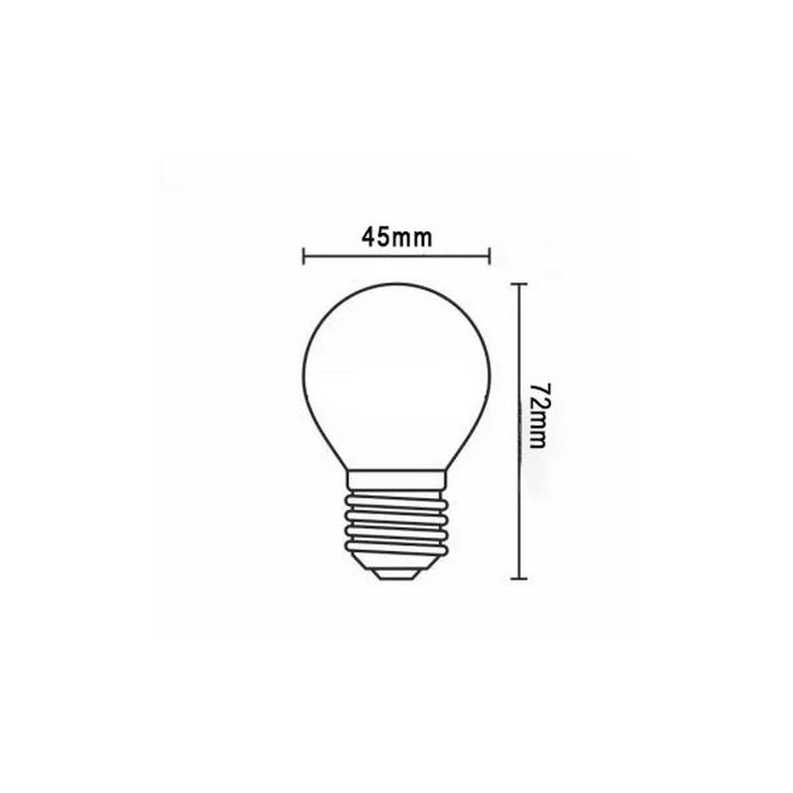 LED elektros lemputė FILAMENT G45 E27/2W/230V 3000K