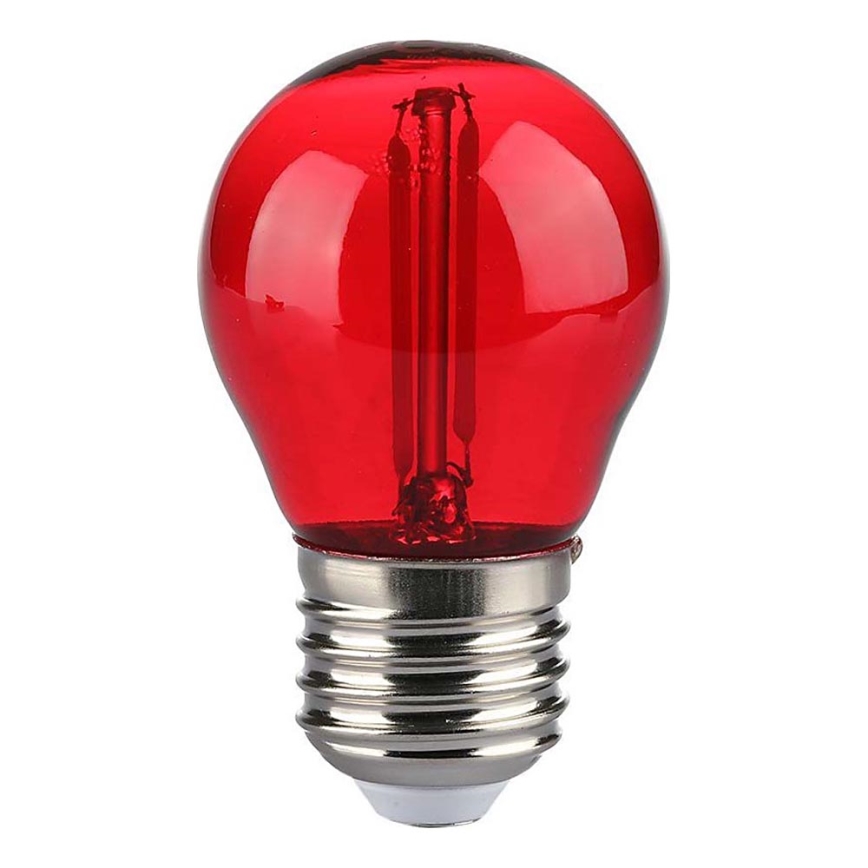 LED elektros lemputė FILAMENT G45 E27/2W/230V raudona