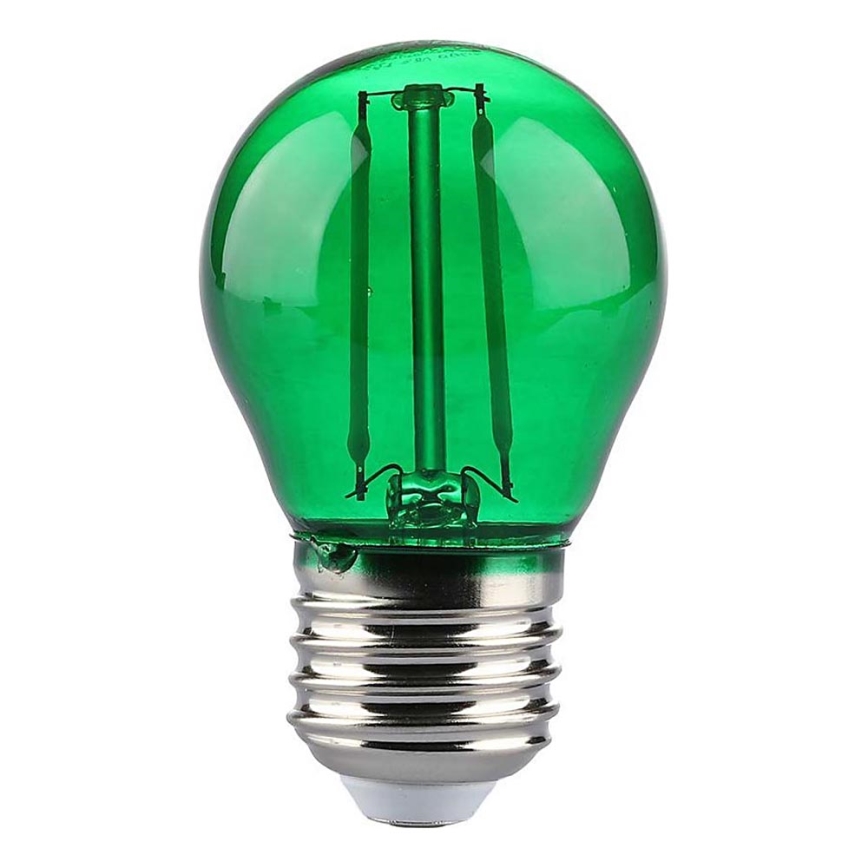 LED elektros lemputė FILAMENT G45 E27/2W/230V žalia