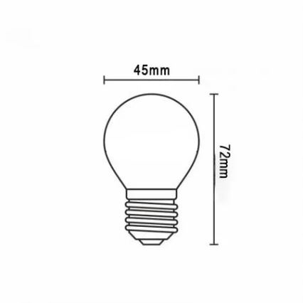 LED elektros lemputė FILAMENT G45 E27/4W/230V 3000K