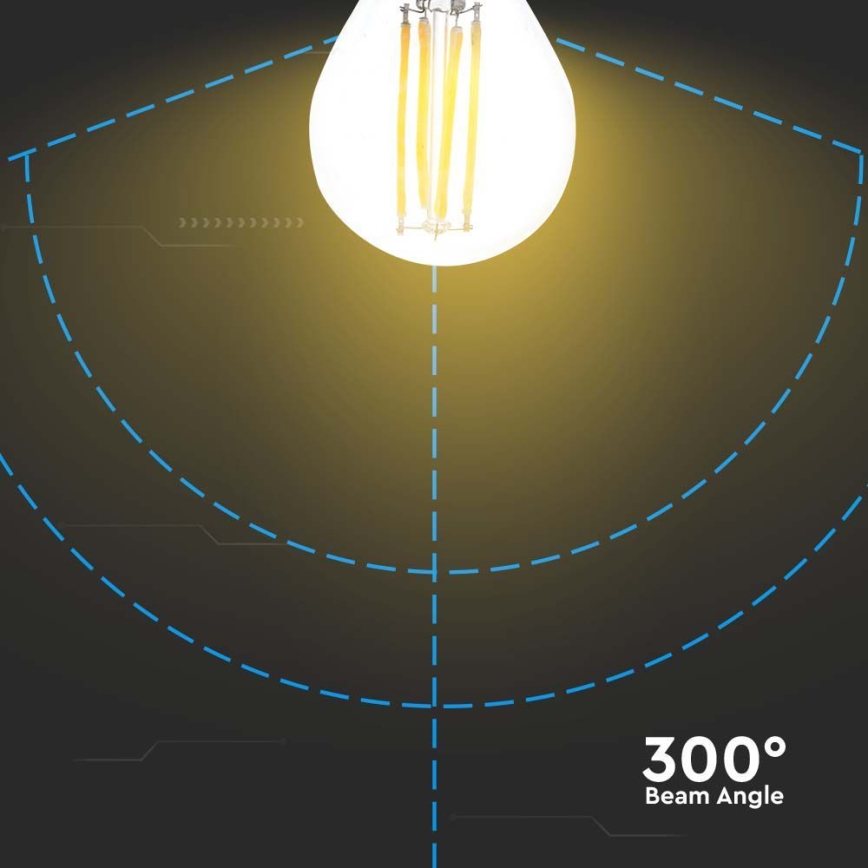 LED elektros lemputė FILAMENT G45 E27/6W/230V 3000K