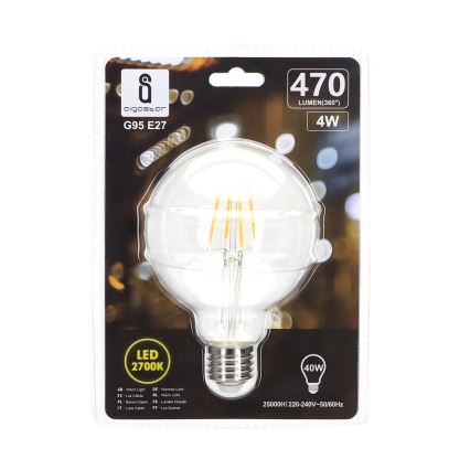 LED elektros lemputė FILAMENT G95 E27/4W/230V 2700K - Aigostar