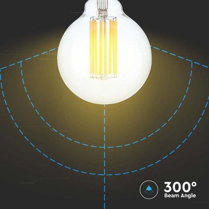 LED elektros lemputė FILAMENT G95 E27/6W/230V 3000K