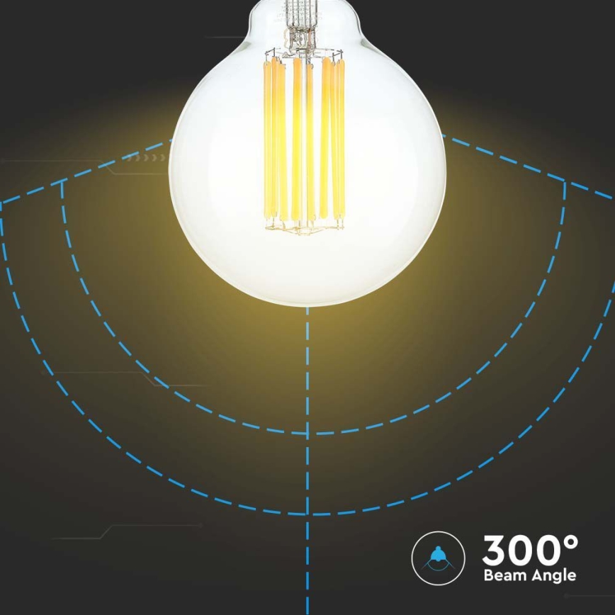 LED elektros lemputė FILAMENT G95 E27/6W/230V 3000K