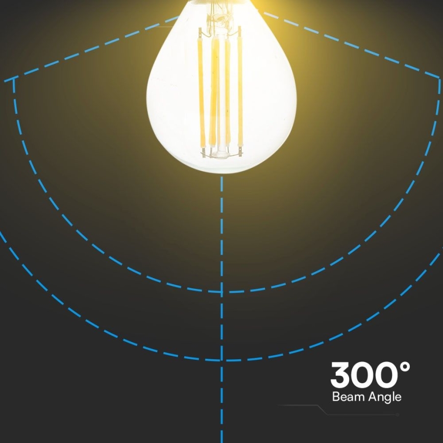 LED elektros lemputė FILAMENT P45 E14/6W/230V 4000K
