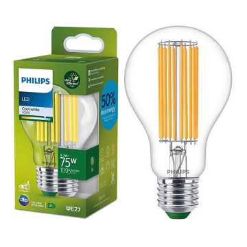 LED elektros lemputė FILAMENT Philips A70 E27/5,2W/230V 4000K