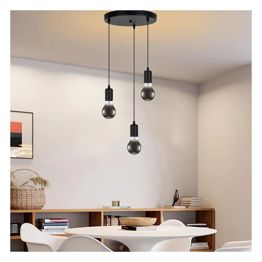 LED elektros lemputė FILAMENT SHAPE A60 E27/4W/230V 1800K dūminis