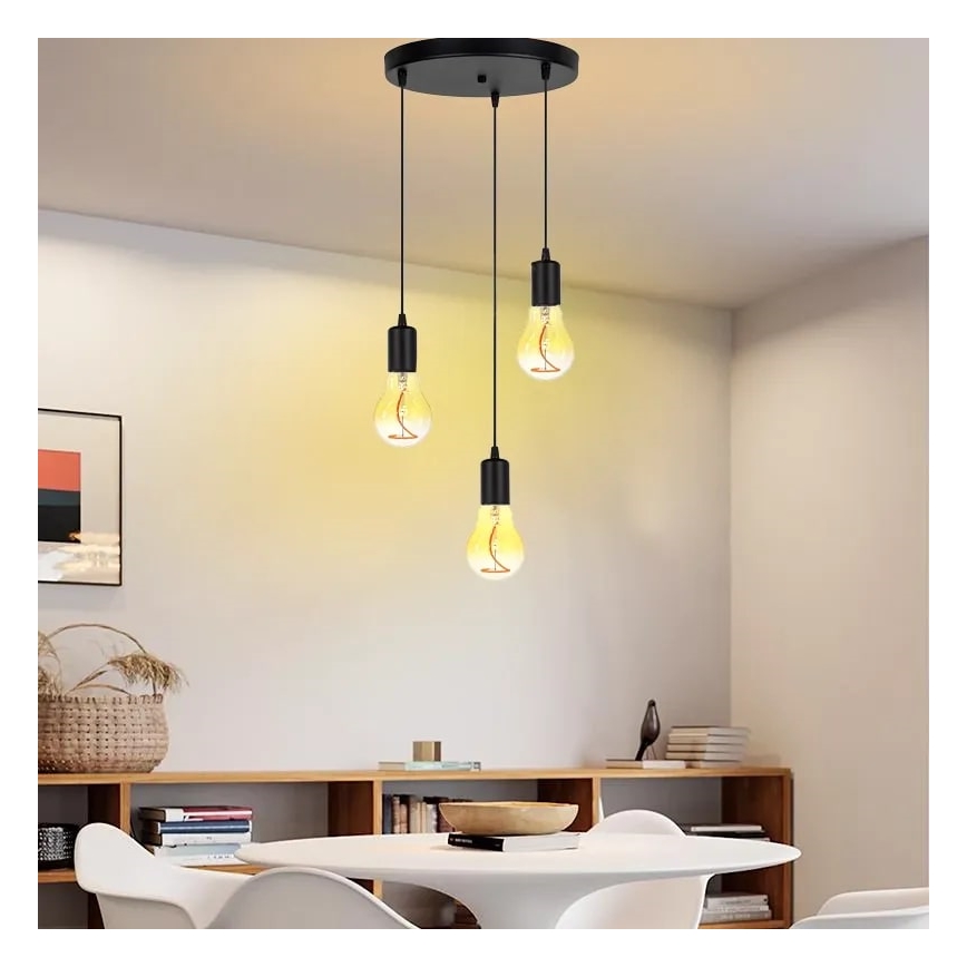 LED elektros lemputė FILAMENT SHAPE A60 E27/4W/230V 1800K geltona