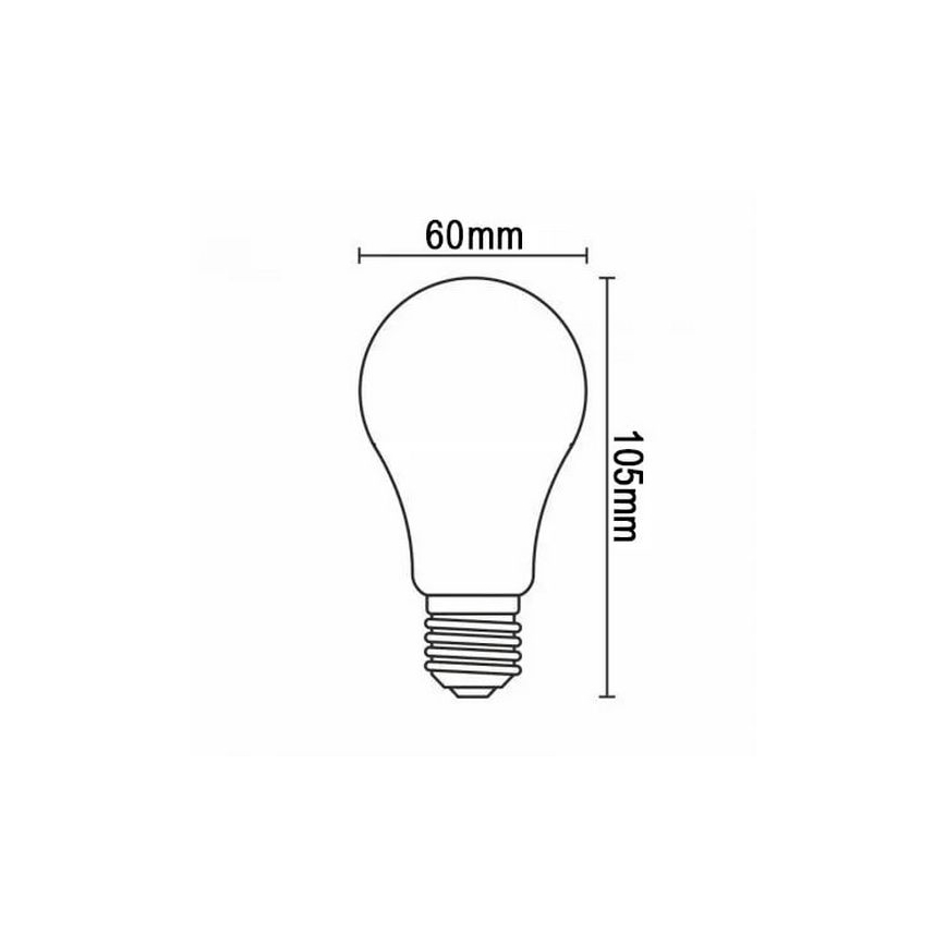 LED elektros lemputė FILAMENT SHAPE A60 E27/4W/230V 1800K ruda