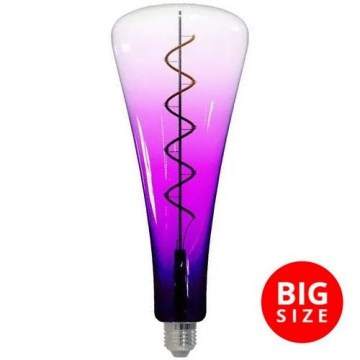 LED elektros lemputė FILAMENT SHAPE T110 E27/5W/230V 1800K violetinė