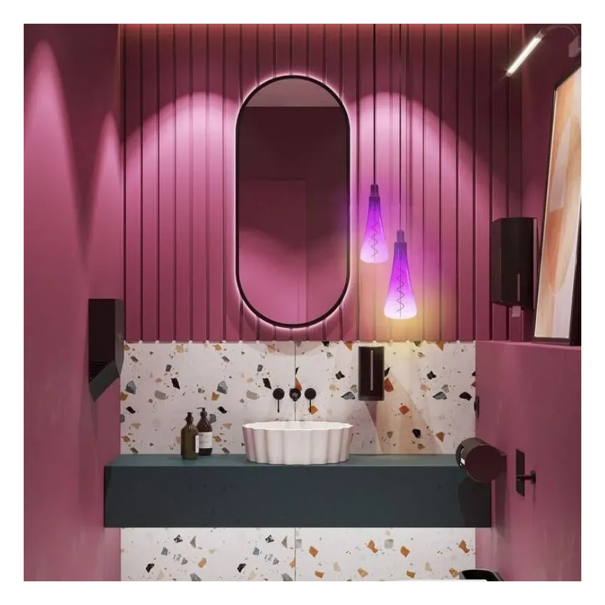 LED elektros lemputė FILAMENT SHAPE T110 E27/5W/230V 1800K violetinė