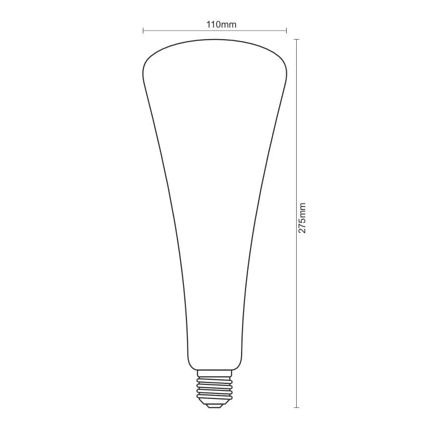 LED elektros lemputė FILAMENT SHAPE T110 E27/5W/230V 1800K violetinė