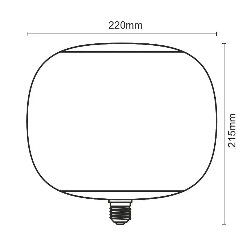 LED elektros lemputė FILAMENT SMOKE T220 E27/4W/230V 1800K