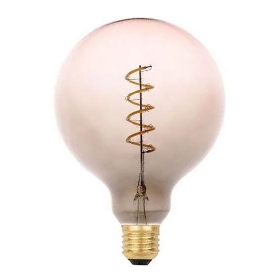 LED elektros lemputė FILAMENT SPIRAL G125 E27/4W/230V 2000K pilka/rausva