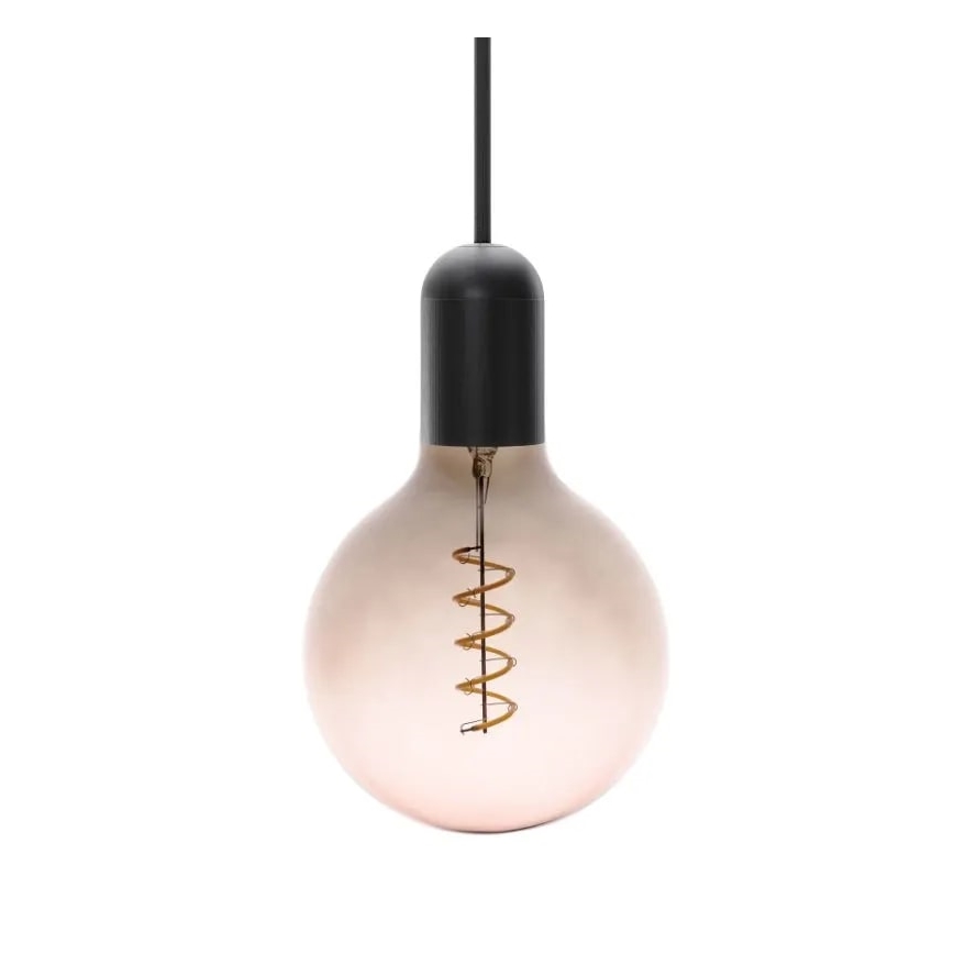 LED elektros lemputė FILAMENT SPIRAL G125 E27/4W/230V 2000K pilka/rausva
