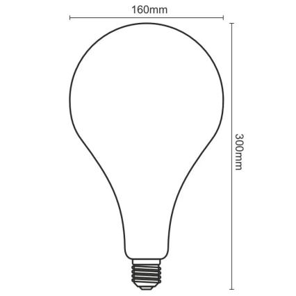 LED elektros lemputė FILAMENT SPIRAL VINTAGE A165 E27/4W/230V 2000K