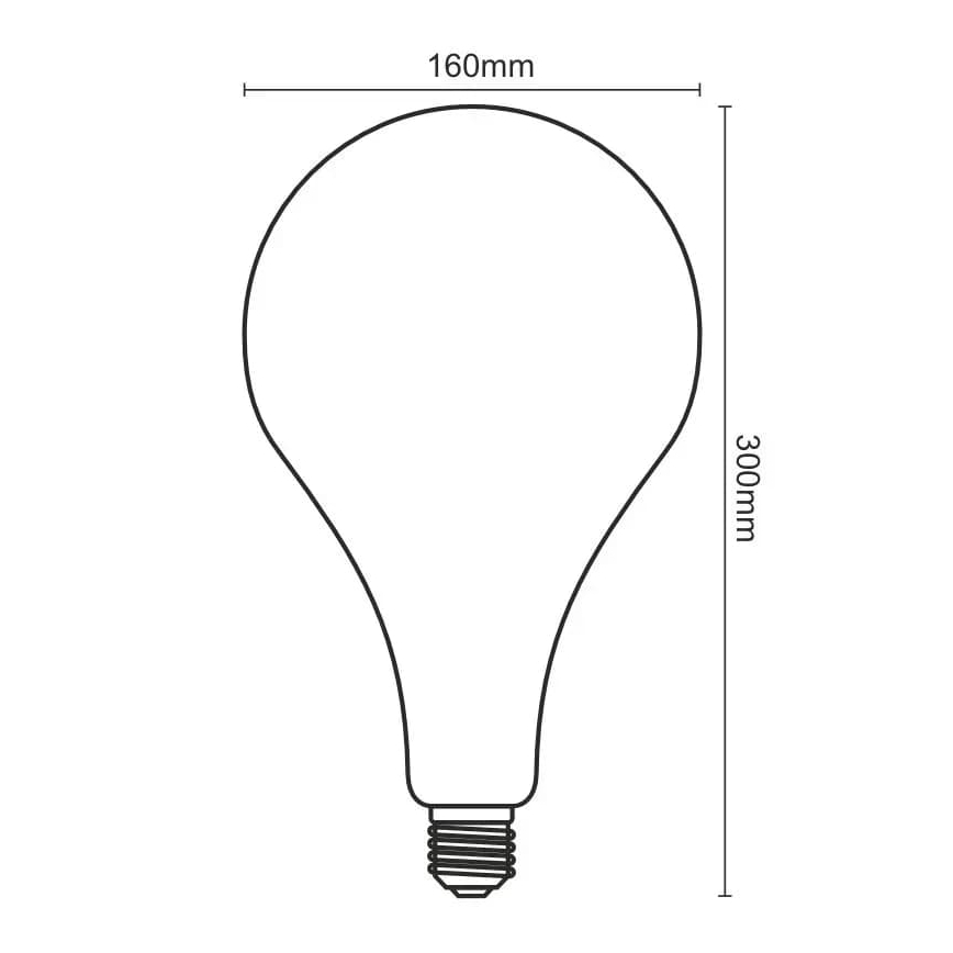 LED elektros lemputė FILAMENT SPIRAL VINTAGE A165 E27/4W/230V 2000K