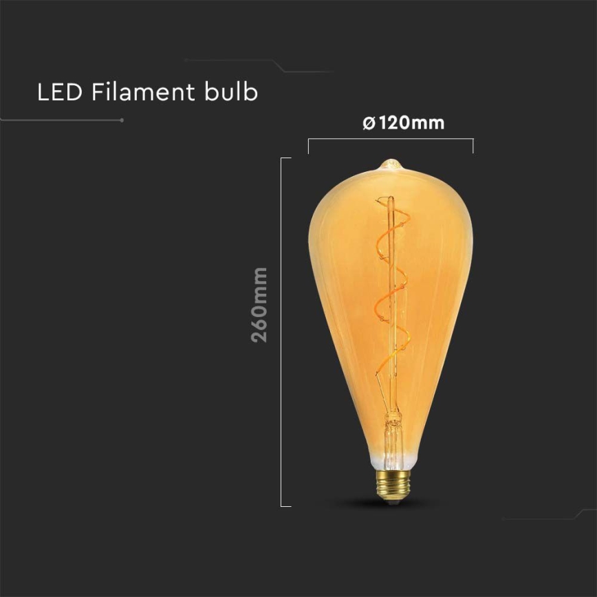 LED elektros lemputė FILAMENT ST120 E27/4W/230V 2700K
