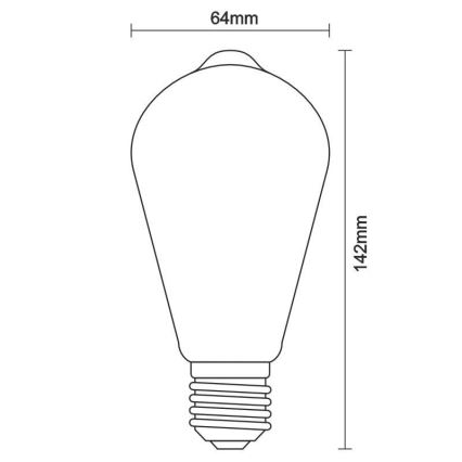 LED elektros lemputė FILAMENT ST64 E27/12W/230V 3000K