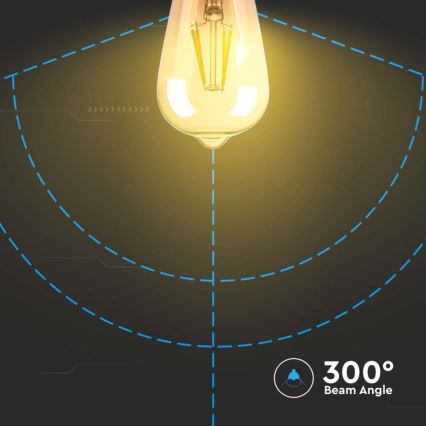 LED elektros lemputė FILAMENT ST64 E27/4W/230V 2200K