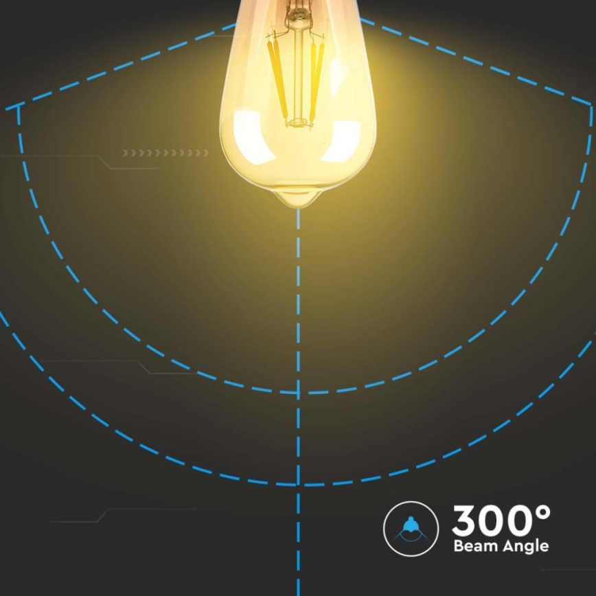 LED elektros lemputė FILAMENT ST64 E27/4W/230V 2200K