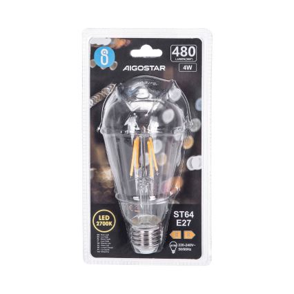 LED elektros lemputė FILAMENT ST64 E27/4W/230V 2700K - Aigostar