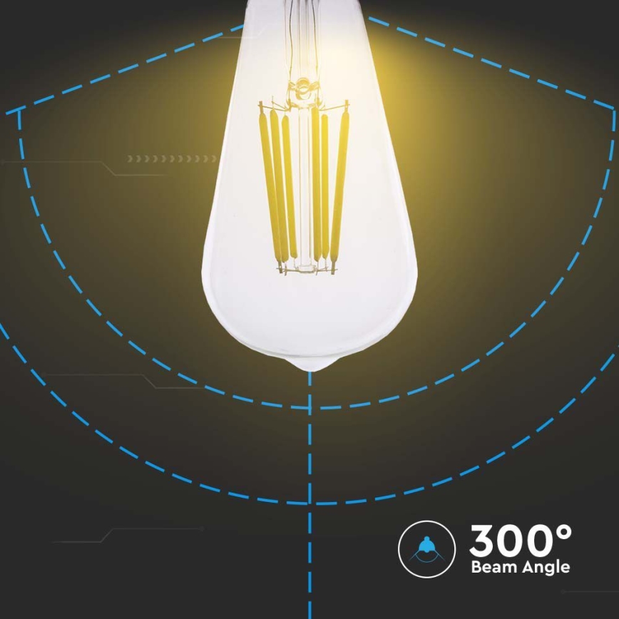 LED elektros lemputė FILAMENT ST64 E27/4W/230V 3000K