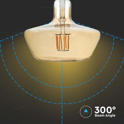 LED elektros lemputė FILAMENT T180 E27/8W/230V 1800K