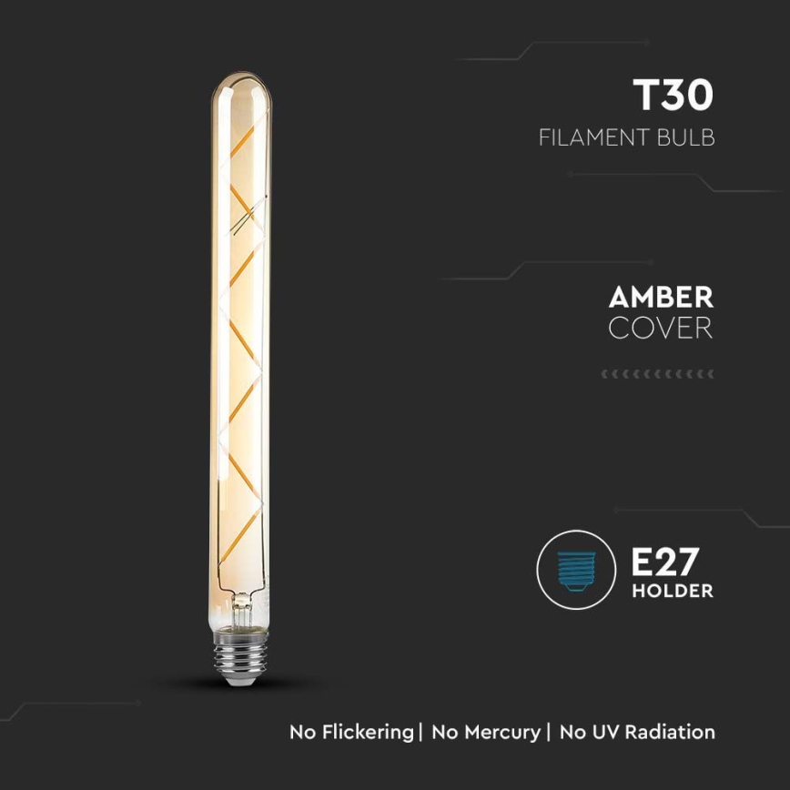 LED elektros lemputė FILAMENT T30 E27/7W/230V 2200K