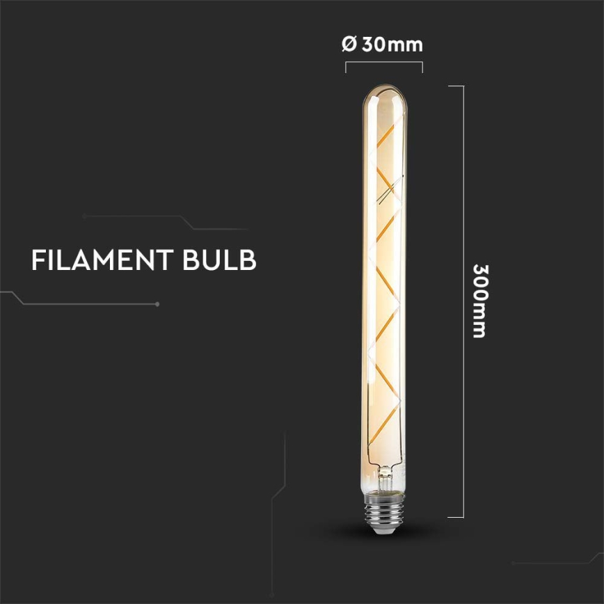 LED elektros lemputė FILAMENT T30 E27/7W/230V 2200K
