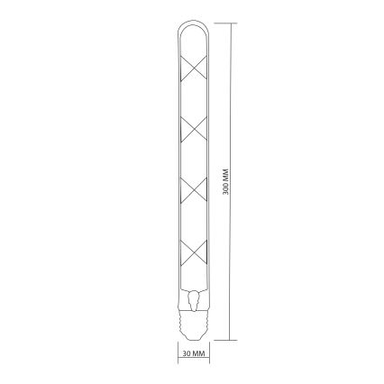 LED elektros lemputė FILAMENT VINTAGE LED T30 E27/4,5W/230V 2700K