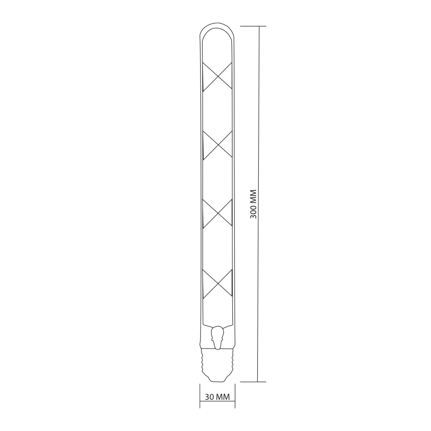 LED elektros lemputė FILAMENT VINTAGE LED T30 E27/4,5W/230V 2700K